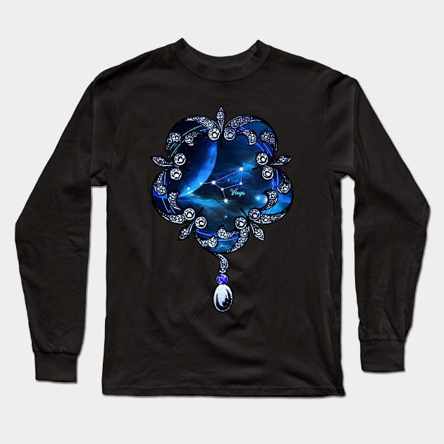 Zodiac constellation virgo Long Sleeve T-Shirt by Nicky2342